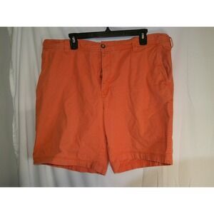 IZOD Saltwater Mens‎ Orange Shorts Casual Flat Front Size 40